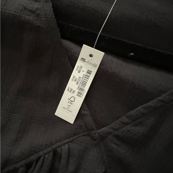 NWT Madewell Monterey Top in True Black, L - Picture 13 of 14